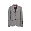 Marni Multicolor Houndstooth Wool Blend Single-breasted Blazer In Grey