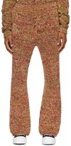 Marni Multicolor Knit Lounge Pants In Mxr79 Burgundy