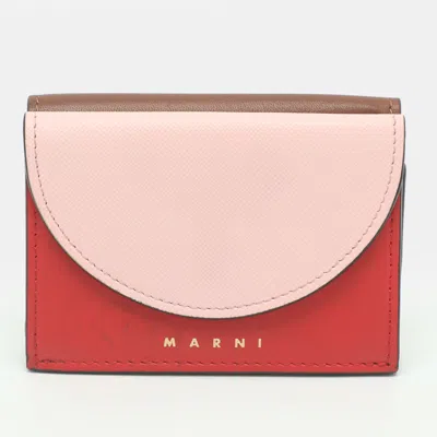Pre-owned Marni Multicolor Leather Trifold Wallet