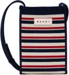 Marni Multicolor Mini Shoulder Bag In Zo728 Marine/ivory