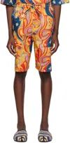 Marni Multicolor No Vacancy Inn Edition Shorts In Gpb56 Royal