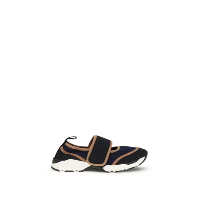 Marni Multicolor Polyamide Athletic Sneakers In Black