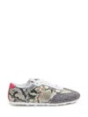 Marni Printed Python Sneakers Grey In Multi