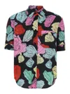 Marni Multicolor Shirt With All-over Rose Print And Chest Pocket In Cotton Woman In Multicolor