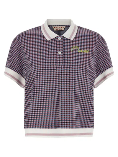 Marni Multicolor Viscose Polo Women's Shirt