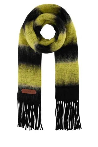 MARNI MULTICOLOR WOOL BLEND SCARF