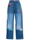 Marni Denim-patchwork Straight-leg Jeans In Blue