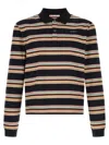 Marni Multicolor-striped Polo In Black