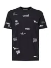Marni Multigram Print T-shirt In Black