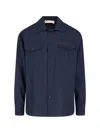 Marni Multipocket Logo Shirt In Blue