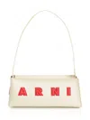 Marni Borsa A Spalla Museo Baguette In Pelle Crema