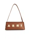 Marni Museo Hobo Leather Shoulder Bag In Brown