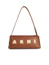 Marni Museo Hobo Leather Shoulder Bag In Brown