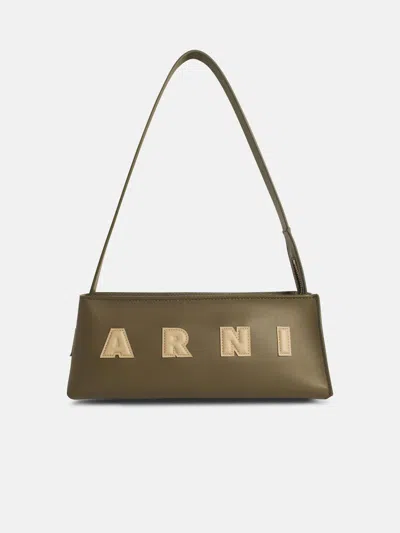 Marni Museo Baguette Bag In Green Leather