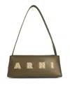 Marni Museo Baguette Bag In Green Leather In Brown
