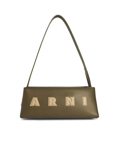 Marni Museo Baguette Bag In Green Leather