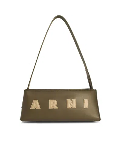 Marni Museo Baguette Bag In Green Leather Women