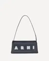 Marni Rectangular Shoulder Bag With Gold-tone Hardware In Black