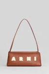 Marni Museo Baguette Shoulder Bag In Leather Color Leather In Brown