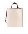 Marni Museo Colour-block Leather Tote In Nude
