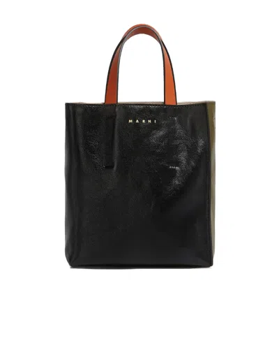 Marni Museo Colour-block Tote Bag In Black