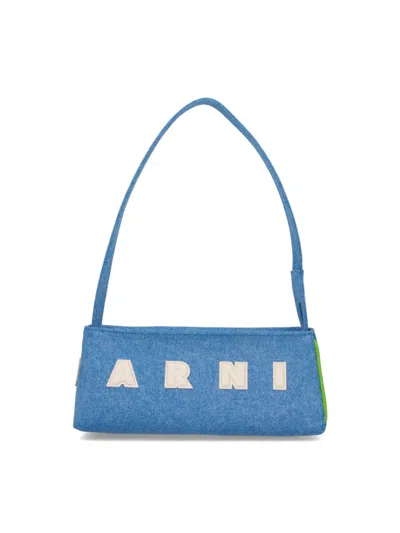 Marni "museo" Denim Bag Light Blue