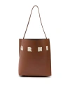 Marni Tote Bag With Elegant Lettering And Sophisticated Design In Brown