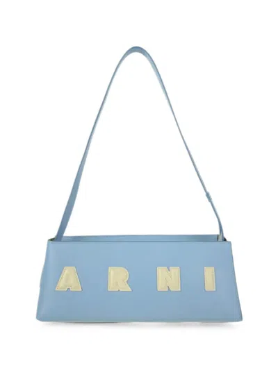 Marni Museo Logo-detail Leather Shoulder Bag In Pattern