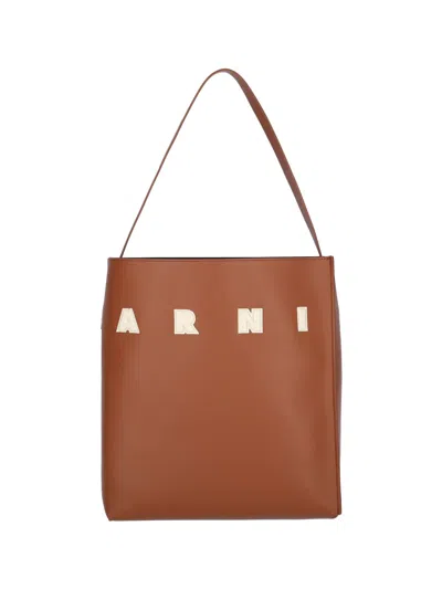 Marni Museo Medium Hobo Bag In Brown