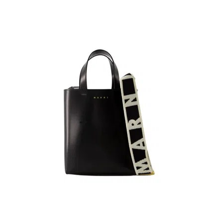 MARNI MARNI MUSEO MINI CROSSBODY - LEATHER - BLACK