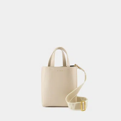 Marni Museo Mini Shopping Bag -  - Leather - Beige