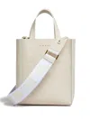 Marni Womens Seashell Museo Leather Tote Bag
