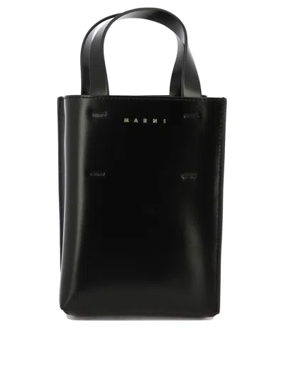 Marni Museo Nano Handbags In Black