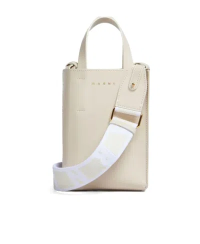 MARNI MARNI LOGO PRINTED TOP HANDLE BAG