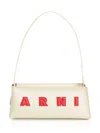Marni Borsa A Spalla Museo Baguette In Pelle Crema