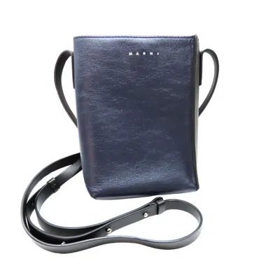 Marni Museo Soft Leather Shoulder Bag In Black
