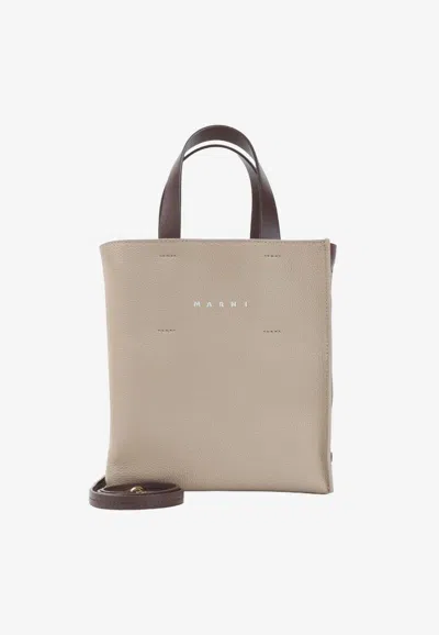 Marni Museo Soft Mini Calf Leather Bag In Pattern