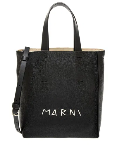MARNI MARNI MUSEO SOFT MINI LEATHER TOTE