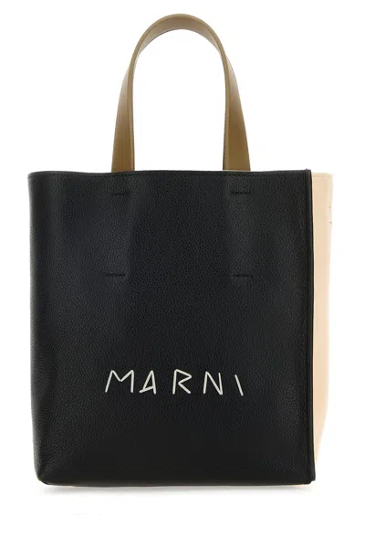 MARNI BORSA A MANO MUSEO MINI IN PELLE BICOLOR DONNA