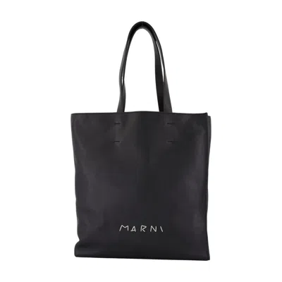 Marni Museo Soft New Large Shopper Bag In Black
