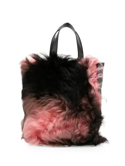 Marni Museo Soft Shearling Tote Bag In Multi