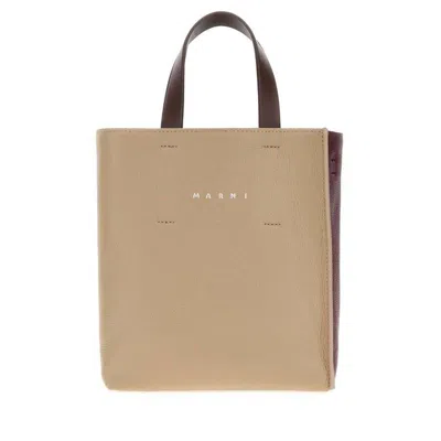 Marni Museo Top Handle Bag  Beige
