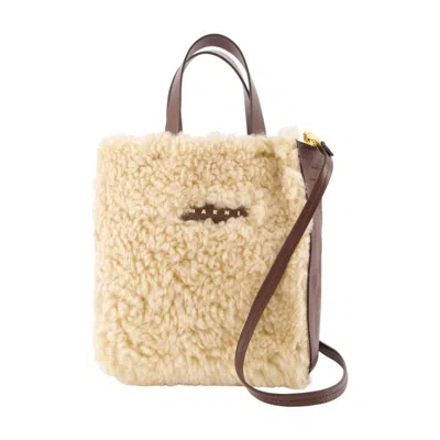 Marni Museo Tote Bag In Beige