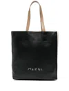 Marni Borsa A Mano Museo Mini In Pelle Bicolor Donna In Black