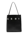Marni Women Black Leather Small Museo Shoulder Bag In Black