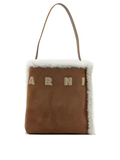 Marni "museo" Tote Bag In Brown