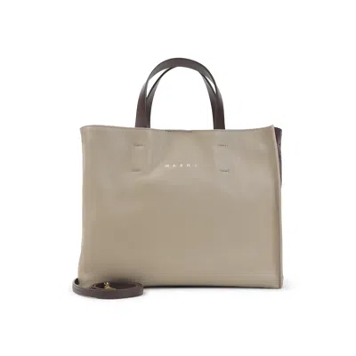 Marni Museo Tote Bag In Gray