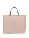 Marni Museo Small East-west Colorblock Leather Tote Bag In Pink