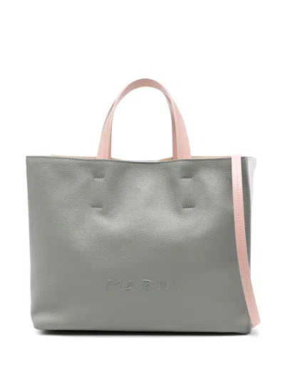 Marni Museo Tote Bag In Green