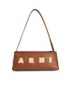 Marni Museo Hobo Leather Shoulder Bag In Brown